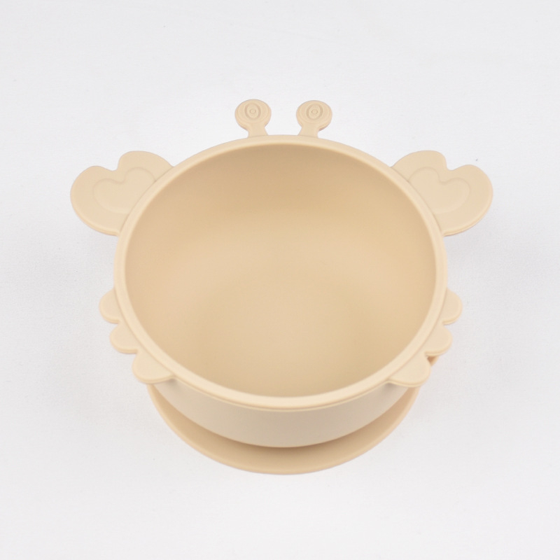 Maiya силиконова бебешка купа с вакуумна основа под формата на краб – хранителен силикон, съд за хранене за бебета над 6 месеца