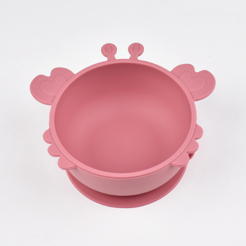 Maiya силиконова бебешка купа с вакуумна основа под формата на краб – хранителен силикон, съд за хранене за бебета над 6 месеца