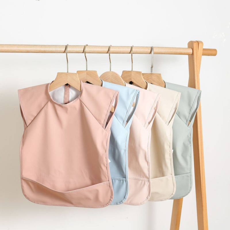 Αδιάβροχος χωρίς μανίκια PU λαιμός φαγητού για βρέφη και νήπια 1–3 ετών