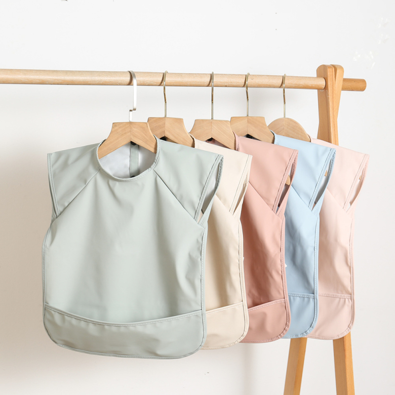 Αδιάβροχος χωρίς μανίκια PU λαιμός φαγητού για βρέφη και νήπια 1–3 ετών