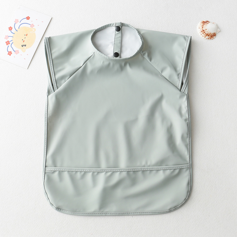 Αδιάβροχος χωρίς μανίκια PU λαιμός φαγητού για βρέφη και νήπια 1–3 ετών