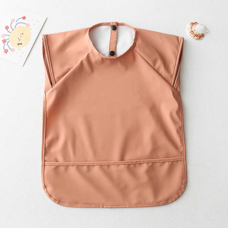 Αδιάβροχος χωρίς μανίκια PU λαιμός φαγητού για βρέφη και νήπια 1–3 ετών