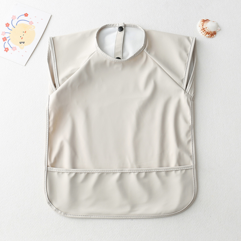 Αδιάβροχος χωρίς μανίκια PU λαιμός φαγητού για βρέφη και νήπια 1–3 ετών