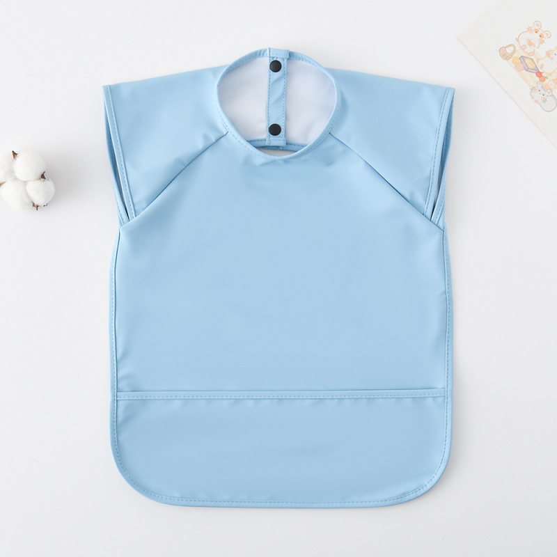 Αδιάβροχος χωρίς μανίκια PU λαιμός φαγητού για βρέφη και νήπια 1–3 ετών