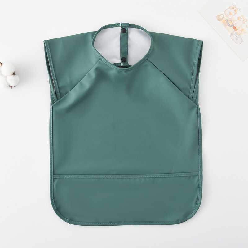 Αδιάβροχος χωρίς μανίκια PU λαιμός φαγητού για βρέφη και νήπια 1–3 ετών