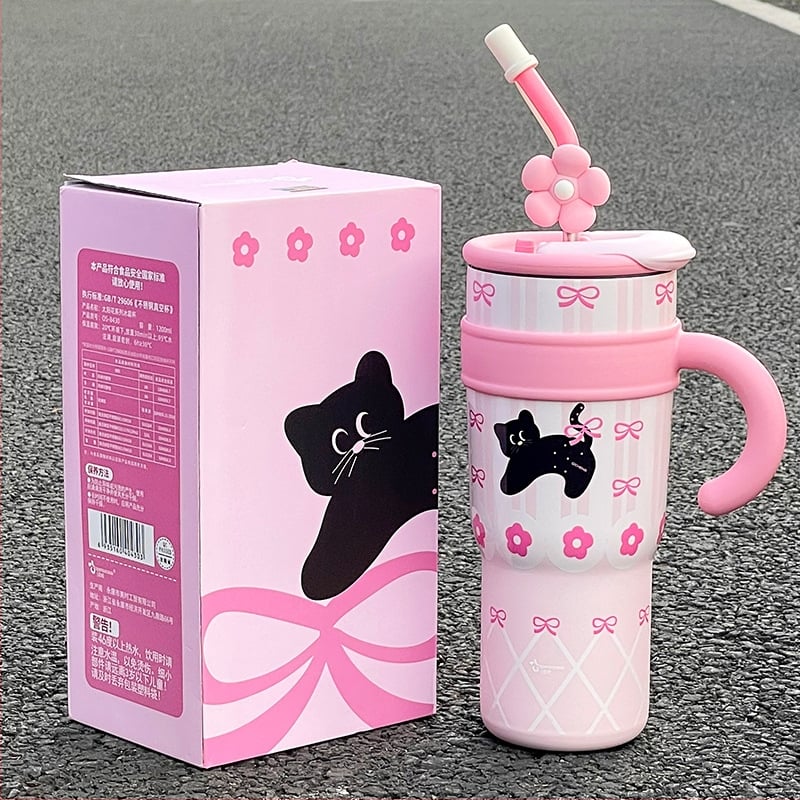 Termosas puodelis su 316 nerūdijančio plieno vidumi, 304 nerūdijančio plieno korpusas, su rankena, izoliacija iki 6 valandų, šiuolaikiškas dizainas