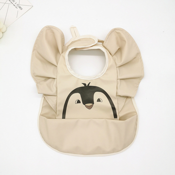 Σαλιάκι βρέφου αδιάβροχο για φαγητό με επίστρωση PU, ύφασμα tarpaulin; κατάλληλο για 0–3 ετών; μοτίβα: χειροποίητο σχέδιο, καρτούν, avatar; αδιάβροχο και ανθεκτικό στη βρωμιά