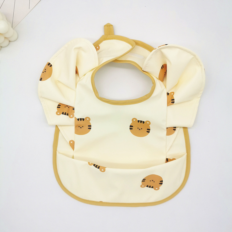 Σαλιάκι βρέφου αδιάβροχο για φαγητό με επίστρωση PU, ύφασμα tarpaulin; κατάλληλο για 0–3 ετών; μοτίβα: χειροποίητο σχέδιο, καρτούν, avatar; αδιάβροχο και ανθεκτικό στη βρωμιά