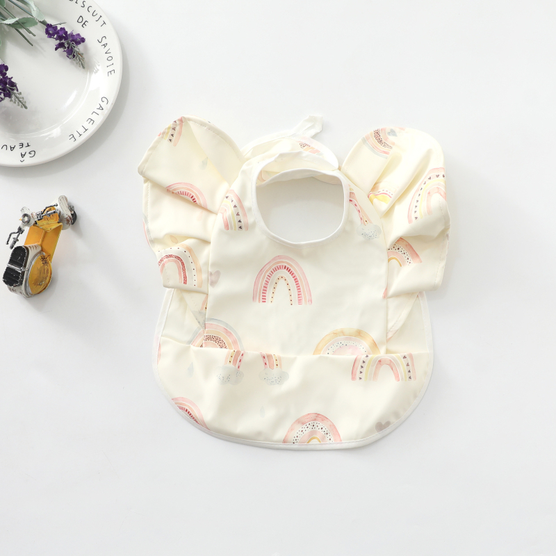 Σαλιάκι βρέφου αδιάβροχο για φαγητό με επίστρωση PU, ύφασμα tarpaulin; κατάλληλο για 0–3 ετών; μοτίβα: χειροποίητο σχέδιο, καρτούν, avatar; αδιάβροχο και ανθεκτικό στη βρωμιά