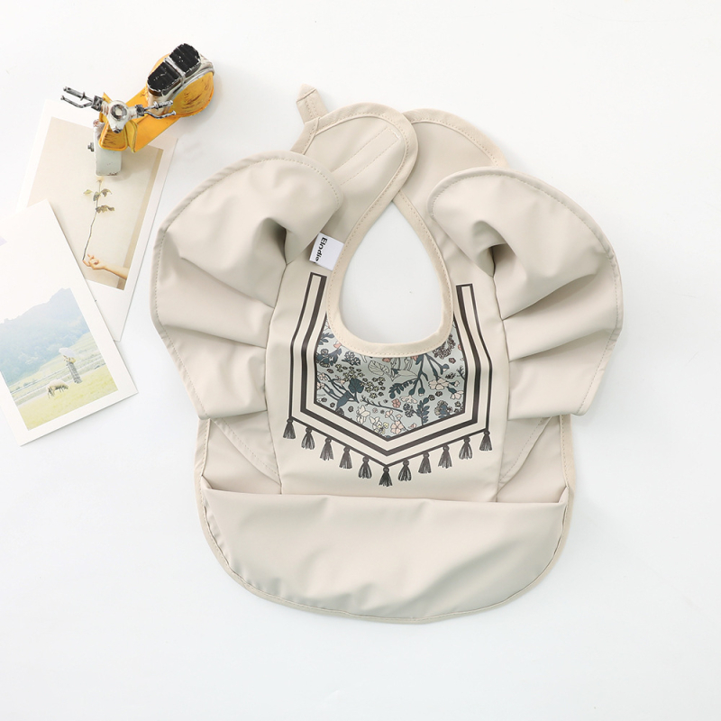 Σαλιάκι βρέφου αδιάβροχο για φαγητό με επίστρωση PU, ύφασμα tarpaulin; κατάλληλο για 0–3 ετών; μοτίβα: χειροποίητο σχέδιο, καρτούν, avatar; αδιάβροχο και ανθεκτικό στη βρωμιά