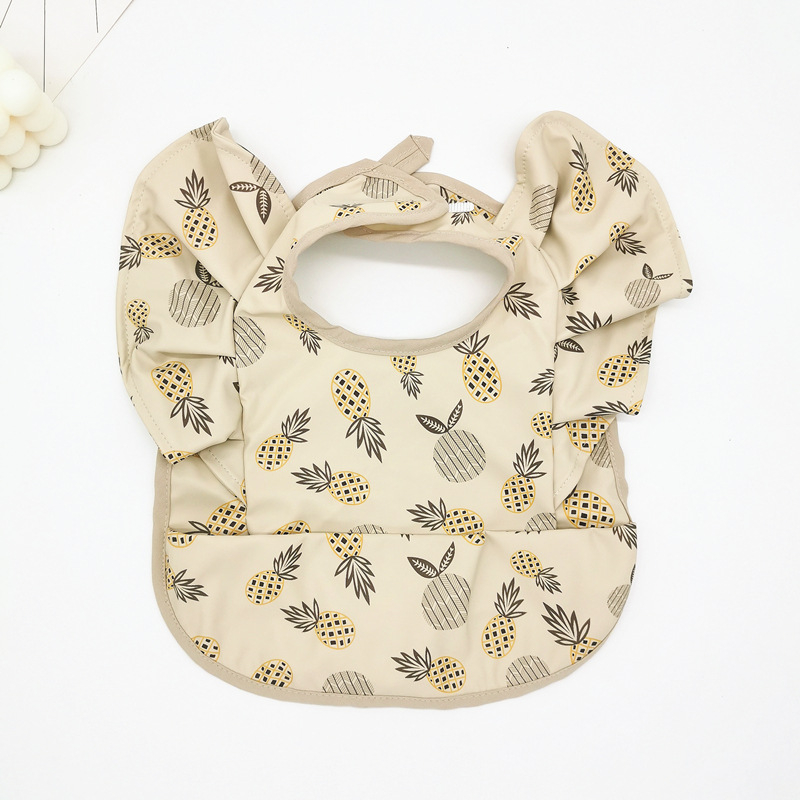 Σαλιάκι βρέφου αδιάβροχο για φαγητό με επίστρωση PU, ύφασμα tarpaulin; κατάλληλο για 0–3 ετών; μοτίβα: χειροποίητο σχέδιο, καρτούν, avatar; αδιάβροχο και ανθεκτικό στη βρωμιά