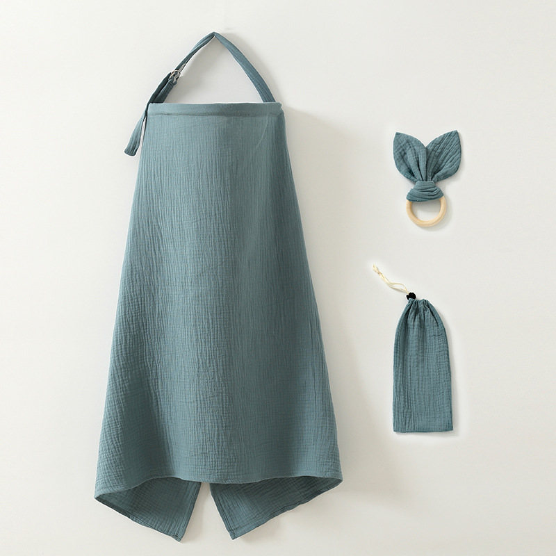 Žindymo cape su geometriniu piešiniu, medvilnė, be rankovių, apvalus kaklo iškirpimas, vidutinio ilgio