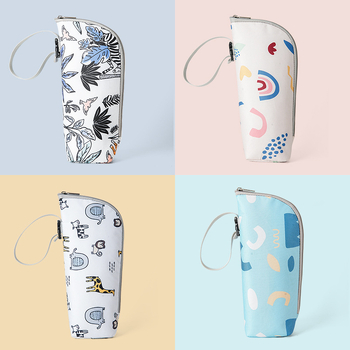 Θήκη μπιμπερό θερμομονωτική από EVA, εξαιρετικά ελαφριά, εξωτερικό Oxford ύφασμα, σχέδιο τοπίου, ιμάντας με μαξιλάρι αέρα