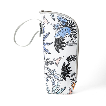 Θήκη μπιμπερό θερμομονωτική από EVA, εξαιρετικά ελαφριά, εξωτερικό Oxford ύφασμα, σχέδιο τοπίου, ιμάντας με μαξιλάρι αέρα