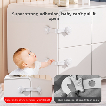 Κλειδαριά Ασφαλείας Ντουλαπιού για Παιδιά — Προστασία κατά του πιάσματος, για συρτάρια, ντουλάπια, ψυγείο και παράθυρο; Μάρκα Savio; Υλικό: κόλλα χωρίς ίχνη + σιλικόνη NBR; Στυλ: μοντέρνο και μινιμαλιστικό