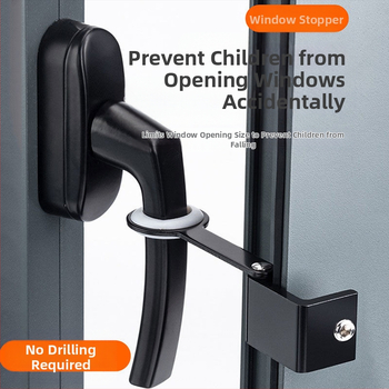 Прозоречен заключващ механизъм за безопасност, без пробиви, защита за деца, от алуминиева сплав и пластмаса, за външни прозорци, марка Deyibao