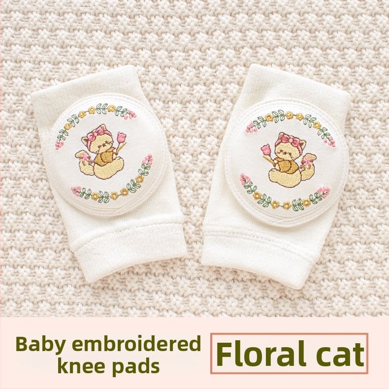 Παιδική προστασία γονάτου με διαπνέουσα δικτυωτή ύφανση και κέντημα, ελαστικό βαμβακερό ύφασμα, κατάλληλη για ράψιμο/κίνηση στην ύπαιθρο (1–3 ετών)