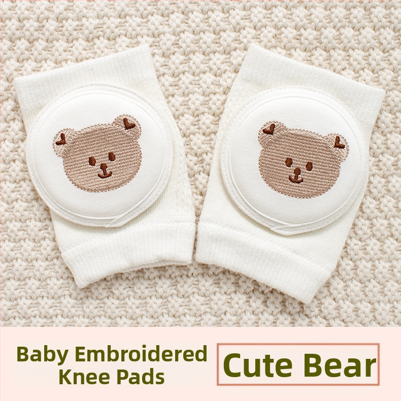 Παιδική προστασία γονάτου με διαπνέουσα δικτυωτή ύφανση και κέντημα, ελαστικό βαμβακερό ύφασμα, κατάλληλη για ράψιμο/κίνηση στην ύπαιθρο (1–3 ετών)