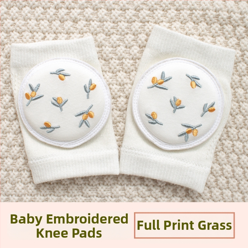 Παιδική προστασία γονάτου με διαπνέουσα δικτυωτή ύφανση και κέντημα, ελαστικό βαμβακερό ύφασμα, κατάλληλη για ράψιμο/κίνηση στην ύπαιθρο (1–3 ετών)