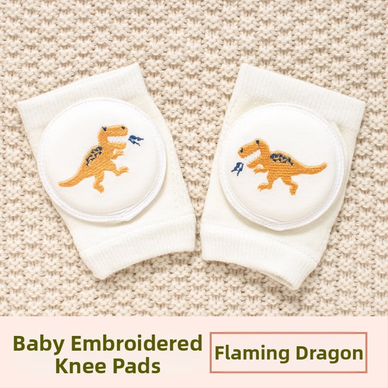 Παιδική προστασία γονάτου με διαπνέουσα δικτυωτή ύφανση και κέντημα, ελαστικό βαμβακερό ύφασμα, κατάλληλη για ράψιμο/κίνηση στην ύπαιθρο (1–3 ετών)