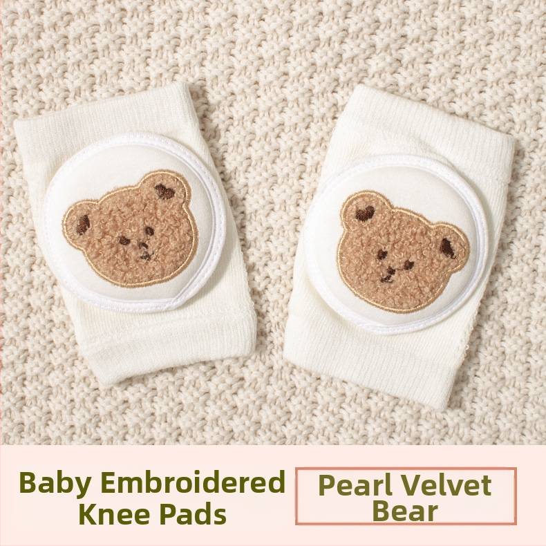 Παιδική προστασία γονάτου με διαπνέουσα δικτυωτή ύφανση και κέντημα, ελαστικό βαμβακερό ύφασμα, κατάλληλη για ράψιμο/κίνηση στην ύπαιθρο (1–3 ετών)