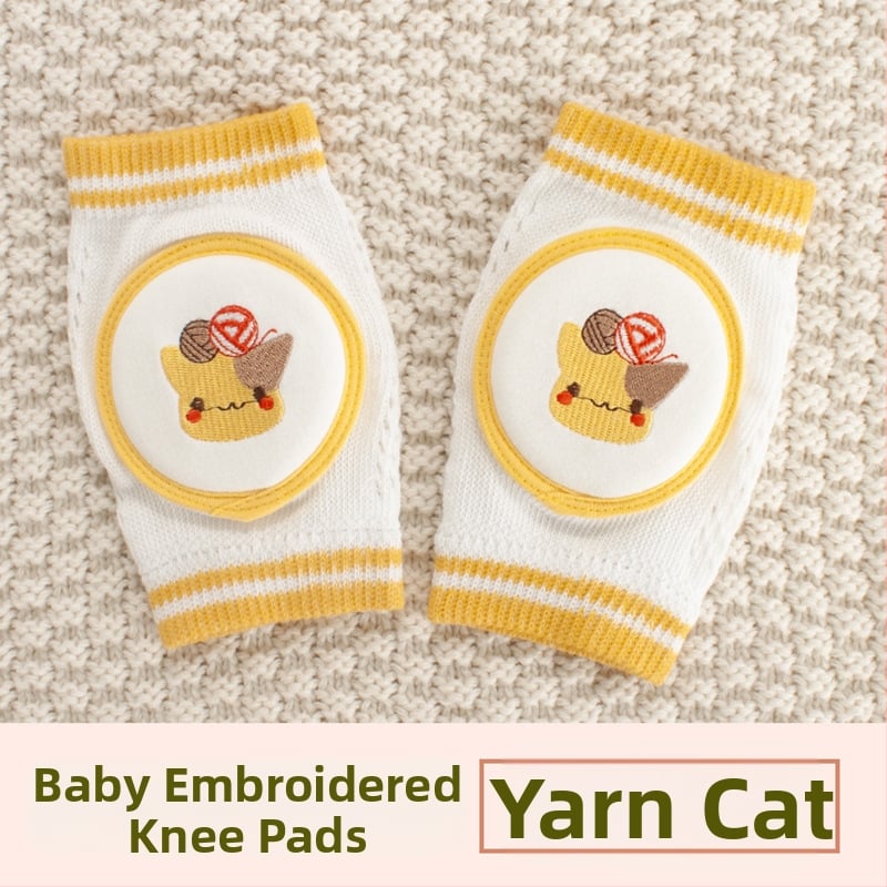 Παιδική προστασία γονάτου με διαπνέουσα δικτυωτή ύφανση και κέντημα, ελαστικό βαμβακερό ύφασμα, κατάλληλη για ράψιμο/κίνηση στην ύπαιθρο (1–3 ετών)