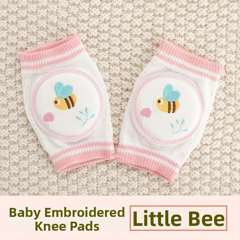 Παιδική προστασία γονάτου με διαπνέουσα δικτυωτή ύφανση και κέντημα, ελαστικό βαμβακερό ύφασμα, κατάλληλη για ράψιμο/κίνηση στην ύπαιθρο (1–3 ετών)