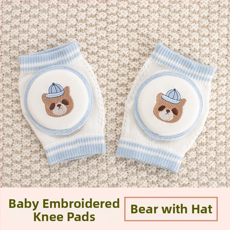 Παιδική προστασία γονάτου με διαπνέουσα δικτυωτή ύφανση και κέντημα, ελαστικό βαμβακερό ύφασμα, κατάλληλη για ράψιμο/κίνηση στην ύπαιθρο (1–3 ετών)