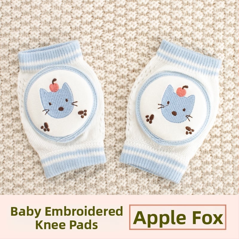 Παιδική προστασία γονάτου με διαπνέουσα δικτυωτή ύφανση και κέντημα, ελαστικό βαμβακερό ύφασμα, κατάλληλη για ράψιμο/κίνηση στην ύπαιθρο (1–3 ετών)