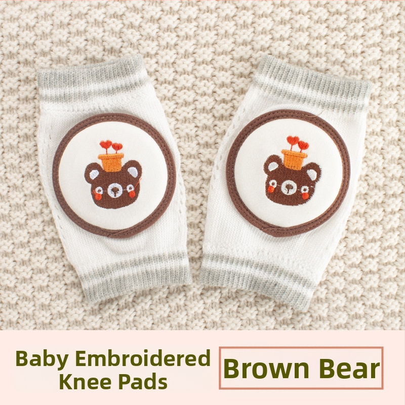 Παιδική προστασία γονάτου με διαπνέουσα δικτυωτή ύφανση και κέντημα, ελαστικό βαμβακερό ύφασμα, κατάλληλη για ράψιμο/κίνηση στην ύπαιθρο (1–3 ετών)