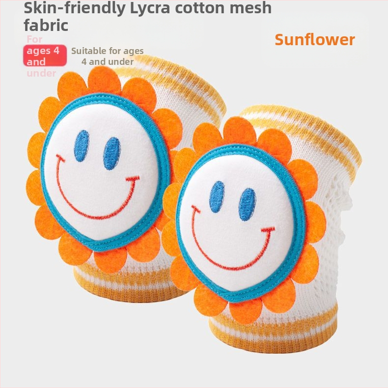 Παιδικό προστατευτικό γόνατος με αναπνεύσιμο δίχτυ, προστασία από πτώσεις, τετραπλό παχύ σφουγγάρι