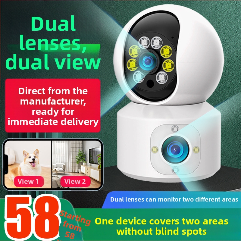 Vidaus WiFi stebėjimo kamera su naktiniu matymu, HD vaizdas, judesio jutiklis, 0.001 lux minimalaus apšvietimo, 5V maitinimas