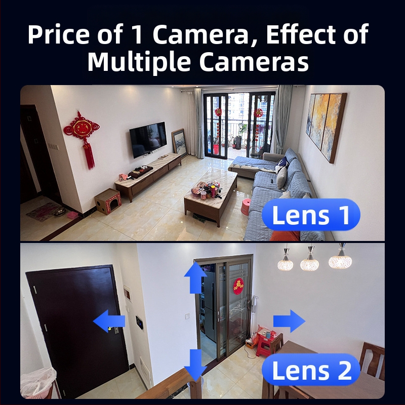 Vidaus WiFi stebėjimo kamera su naktiniu matymu, HD vaizdas, judesio jutiklis, 0.001 lux minimalaus apšvietimo, 5V maitinimas