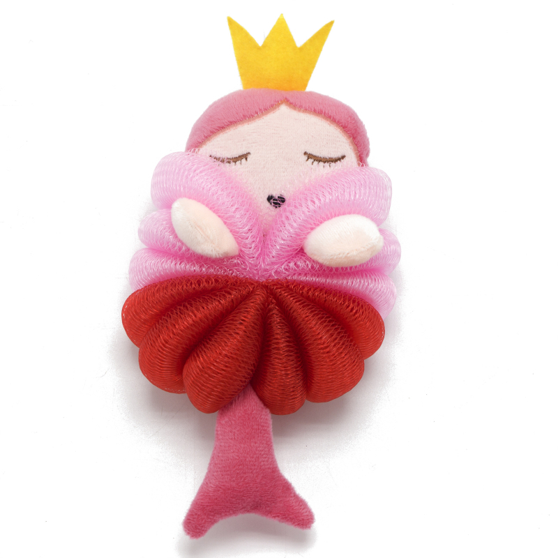 Vaikams cartoon vonios kamuolys su putų tinkleliu ir gėlės dizainu — undinės motyvas, PE medžiaga, universalus naudojimas, pritaikymas įmanomas