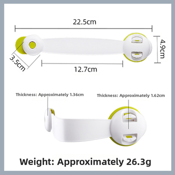 Vaikų apsaugos užraktas stalčiams ir spintoms – prieš prispaudimą, stalčiaus užraktas, suderinamas su šaldytuvu ir slankiojančiomis durimis