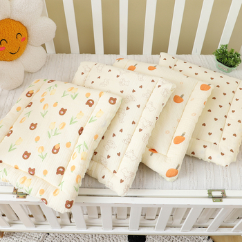 Baijia Μαξιλαράκι Καροτσιού Μωρού — γάζα + μεταξωτή κλωστή, προσαρμοζόμενο, για 2–3 ετών