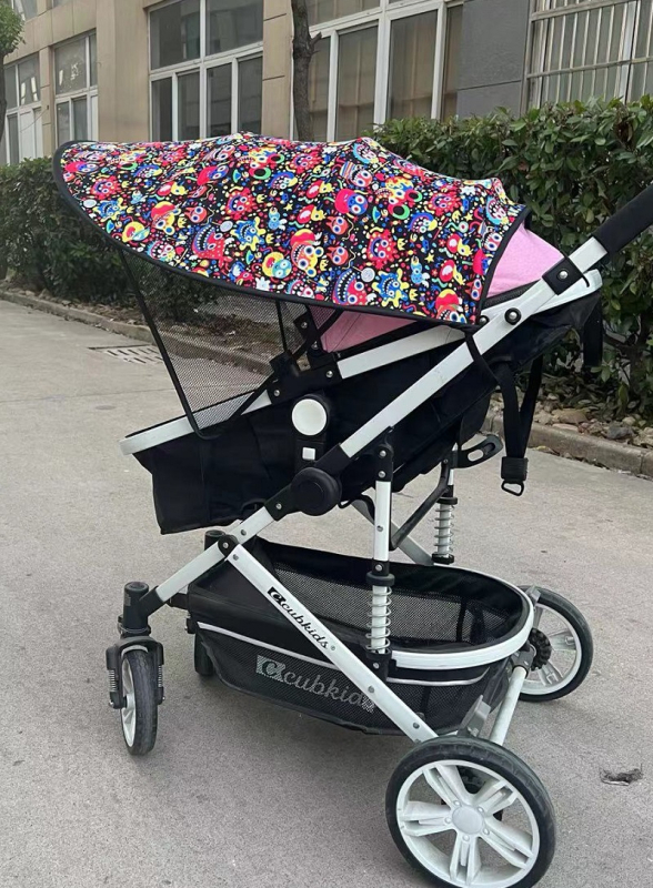 Vežimėlio skėtis Belshu, Lycra, ilgas saulės apsaugos dizainas