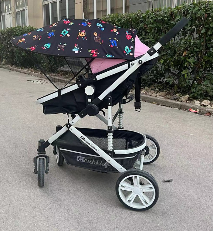 Vežimėlio skėtis Belshu, Lycra, ilgas saulės apsaugos dizainas