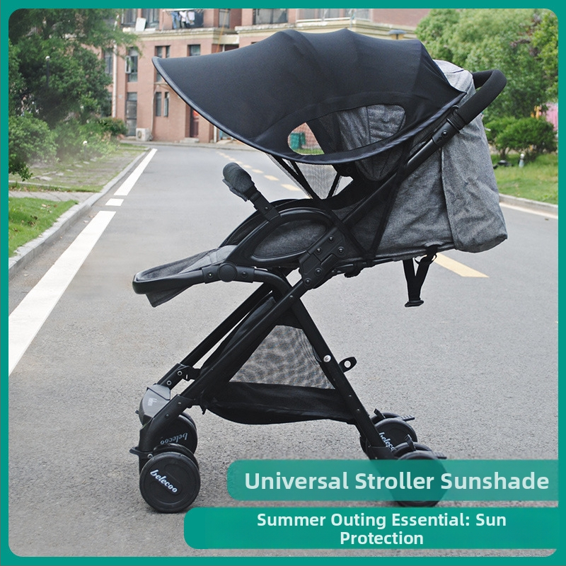 Vežimėlio skėtis Belshu, Lycra, ilgas saulės apsaugos dizainas