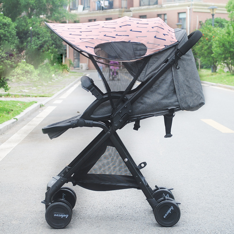 Vežimėlio skėtis Belshu, Lycra, ilgas saulės apsaugos dizainas