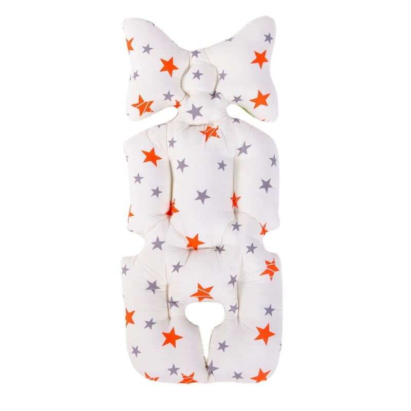 Belshu Medvilninė pagalvė vežimėliui kūdikiams — medvilnės sėdynės pagalvėlė, universalus tvirtinimas