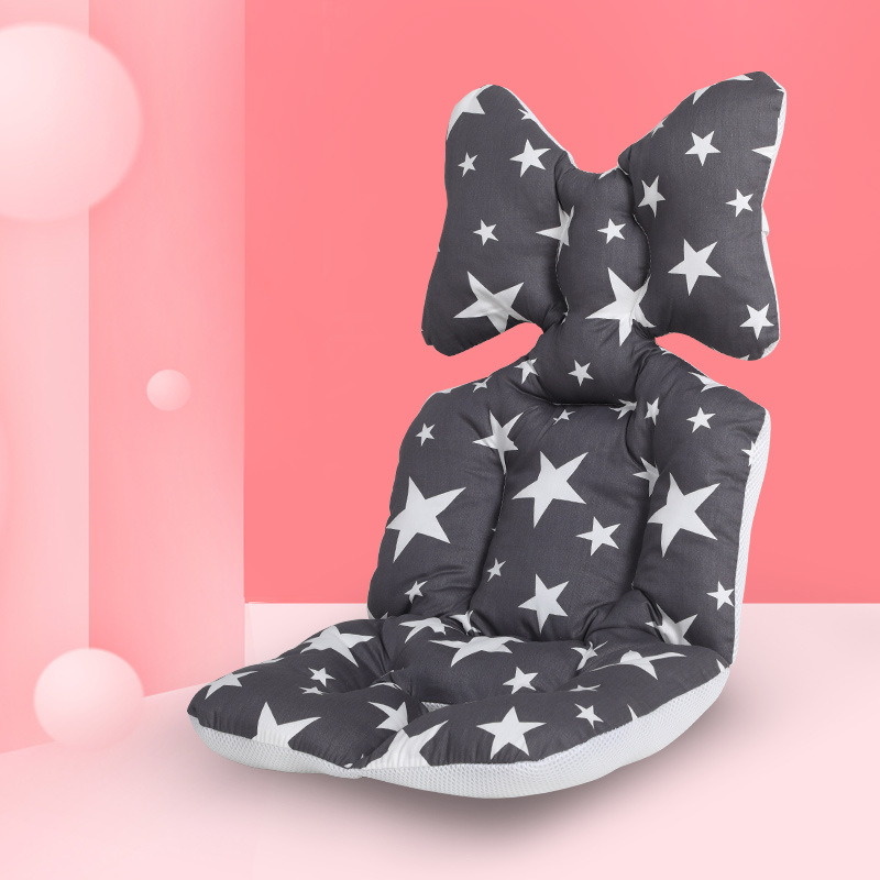 Belshu Medvilninė pagalvė vežimėliui kūdikiams — medvilnės sėdynės pagalvėlė, universalus tvirtinimas