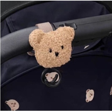 Vežimėlio kablys su meškiuko galva iš pūkų, Korėjietiško stiliaus siuvinėjimas, Velcro tvirtinimas — Kategorija: Dalys, Medžiaga: Pliušas, Prekės ženklas: Kita, Importuotas: Ne