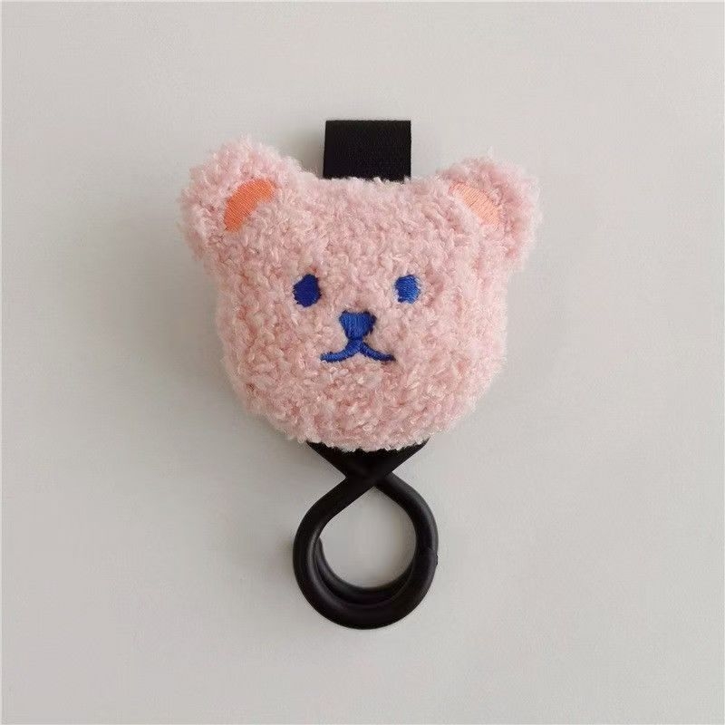 Vežimėlio kablys su meškiuko galva iš pūkų, Korėjietiško stiliaus siuvinėjimas, Velcro tvirtinimas — Kategorija: Dalys, Medžiaga: Pliušas, Prekės ženklas: Kita, Importuotas: Ne