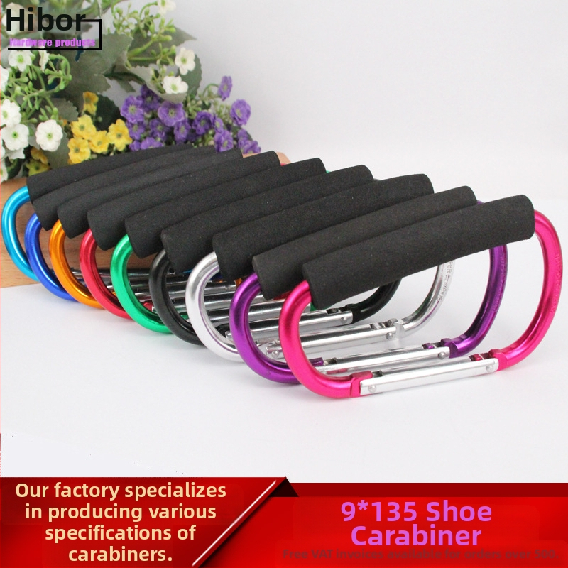 D-тип алуминиев карабинер от алуминиева сплав, Hebrew марка, максимална товароподемност 30 кг