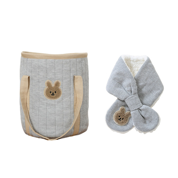 Παιδικό γούνινο κασκόλ — Βαμβάκι, ζεστό, χειμώνας, ιαπωνοκορεϊτικό στυλ γλυκύτητας, τετράγωνο σχήμα