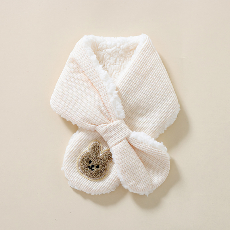 Παιδικό γούνινο κασκόλ — Βαμβάκι, ζεστό, χειμώνας, ιαπωνοκορεϊτικό στυλ γλυκύτητας, τετράγωνο σχήμα