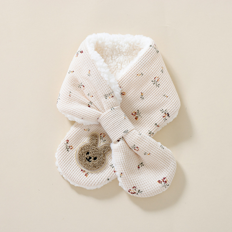 Παιδικό γούνινο κασκόλ — Βαμβάκι, ζεστό, χειμώνας, ιαπωνοκορεϊτικό στυλ γλυκύτητας, τετράγωνο σχήμα