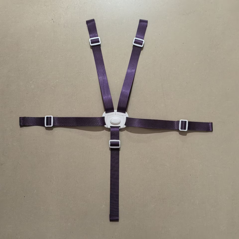 Penkių taškų saugos diržas vaikų valgomojo kėdutei ir vaikštynei – nailoninė juosta