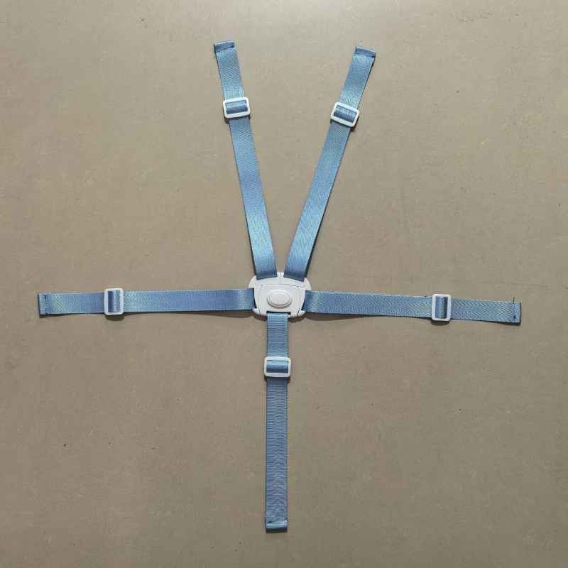 Penkių taškų saugos diržas vaikų valgomojo kėdutei ir vaikštynei – nailoninė juosta